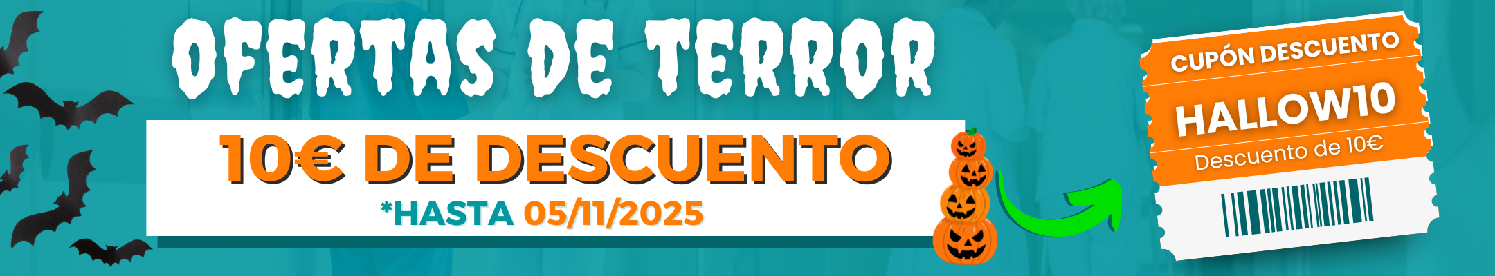 banner cupon halloween 10 euros de descuento